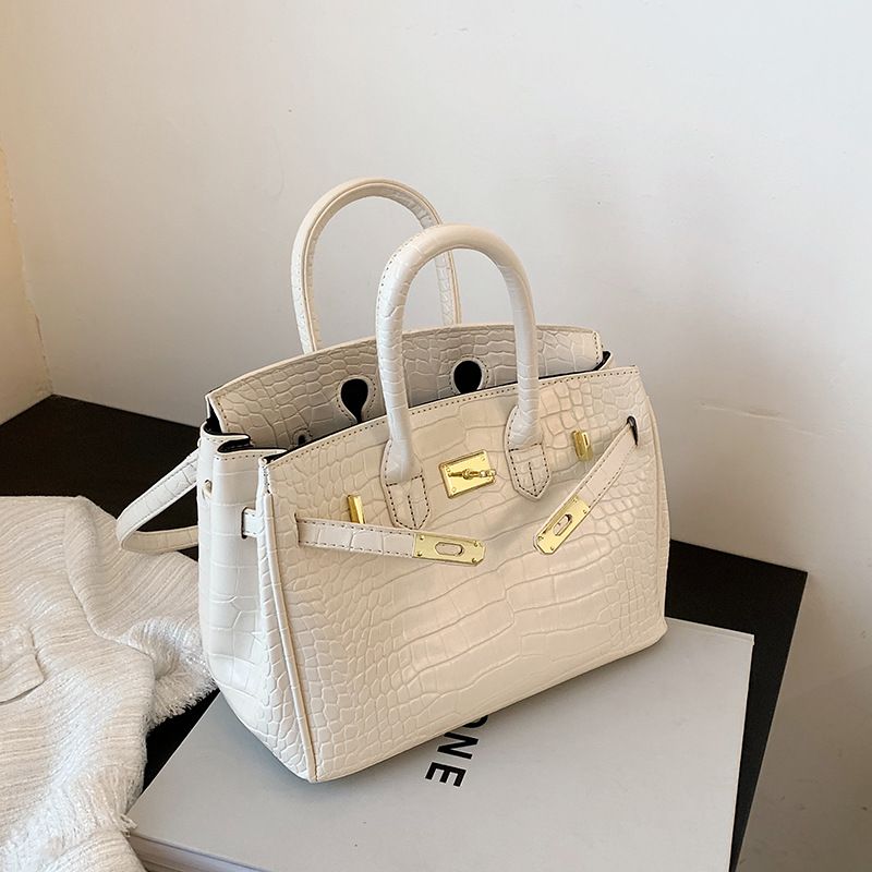 Crocodile Pattern Portable Platinum Bag