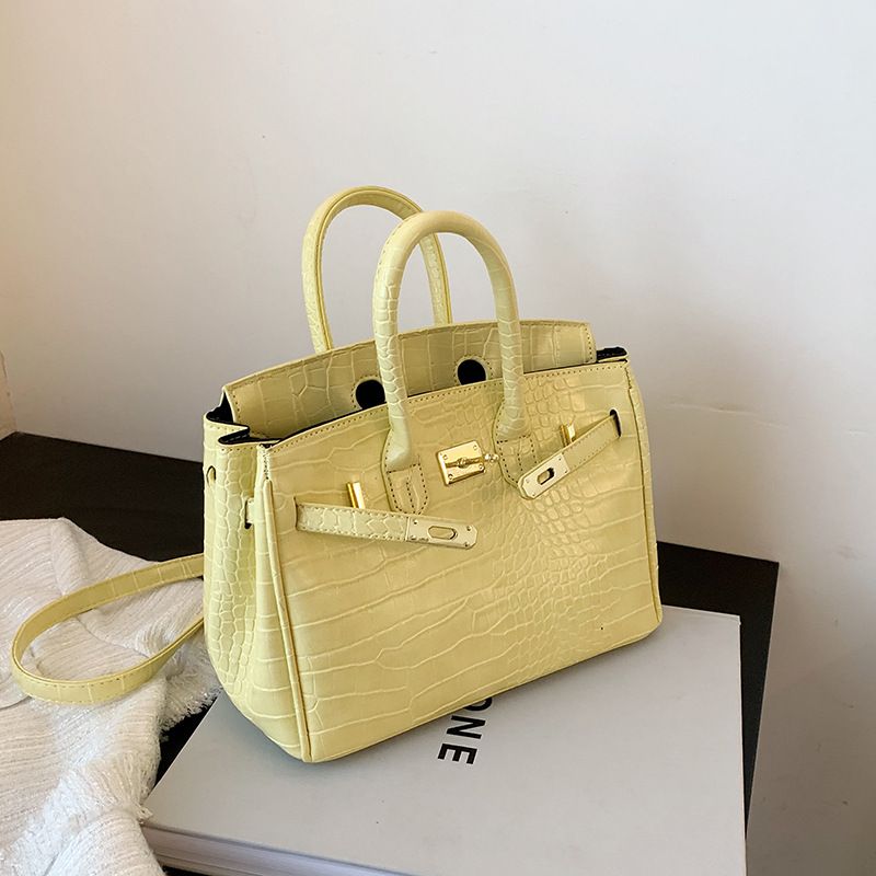 Crocodile Pattern Portable Platinum Bag