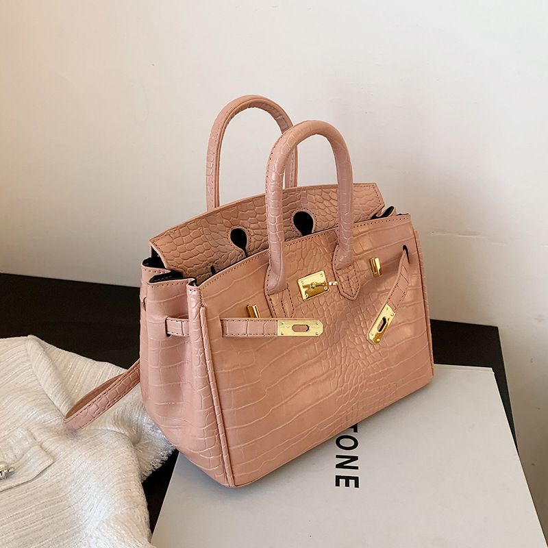 Crocodile Pattern Portable Platinum Bag