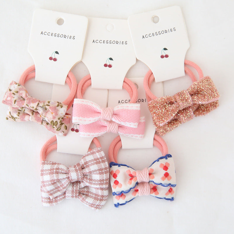 Children's Hair Accessories Bow Rubber Band Suit
