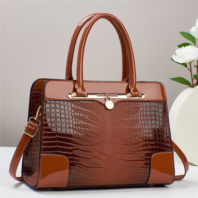 Crocodile Print Casual Tote