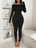 One-Shoulder T-Shirt And Pants Two-Piece Set